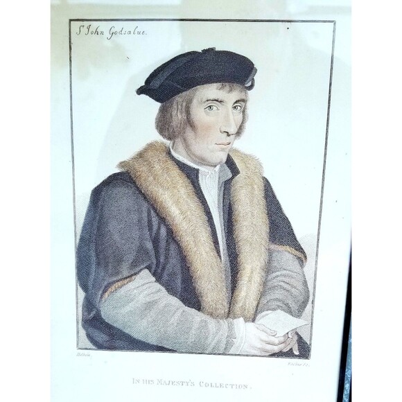 Sir John Godsalve Portrait From the Court of Henry VIII Engraving after Holbein - Picture 2 of 7
